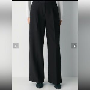 Aritzia Babton Pleated Classic Black Pants